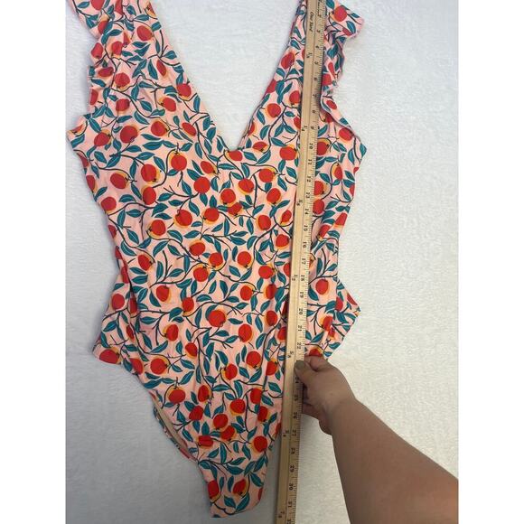 DVF for Summersalt Peach Ruffle Backflip Swimsuit One Piece size 20 - Picture 9 of 10